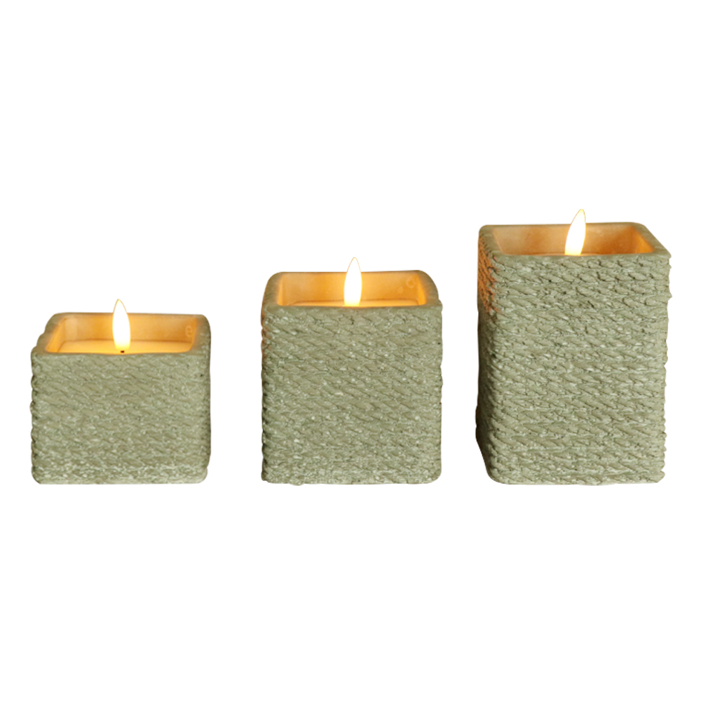Leid 3d Wick Flameless Candle met afstandsbediening voor woningdecoratie