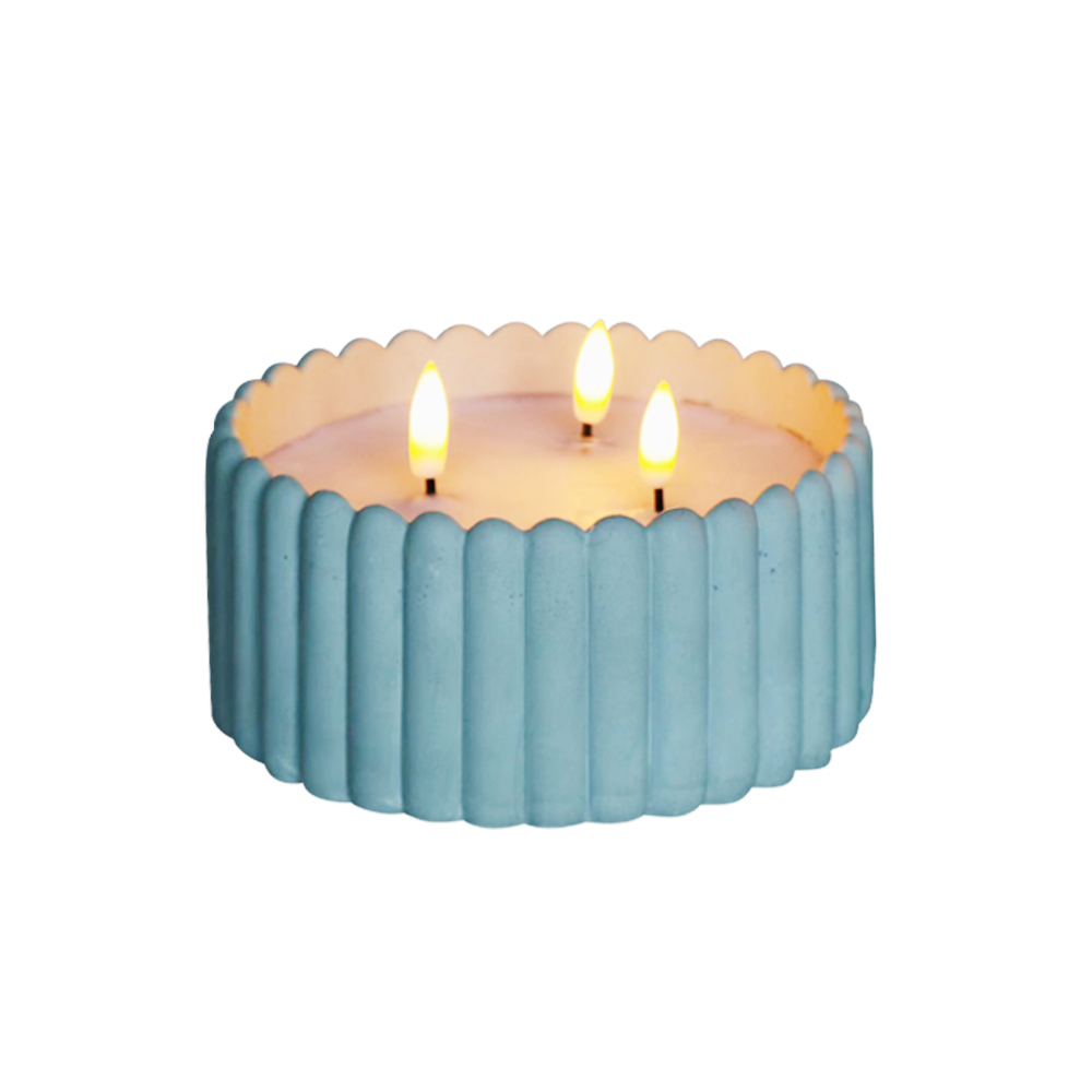 LED -batterij bediende huizendecoratie Cement 3d Wick Candle