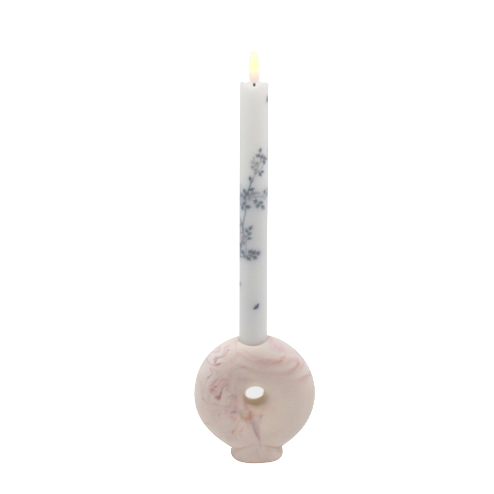 Led Multolor Embossed Pillar Candle